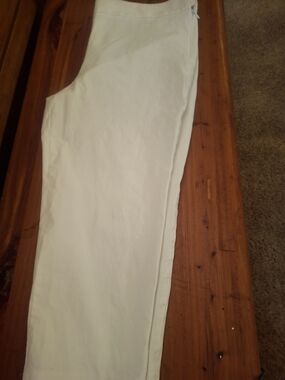 Talbots White Chatham Crop Pants